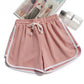 Zephyr| Damen Streifenshorts mit atmungsaktivem, elastischem Bund