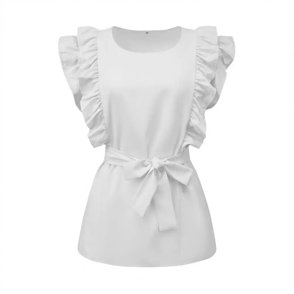 Zephyr | Bluse mit Rüschenärmeln und Gürtel