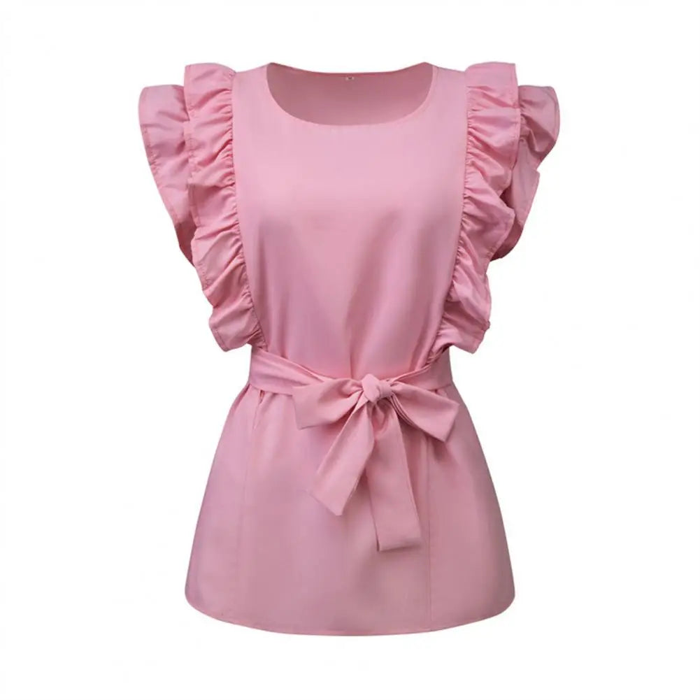 Zephyr | Bluse mit Rüschenärmeln und Gürtel