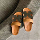 Zephyr| Verta - Bequeme Summersandalen im römischen Stil mit H-Form und Klettverschluss