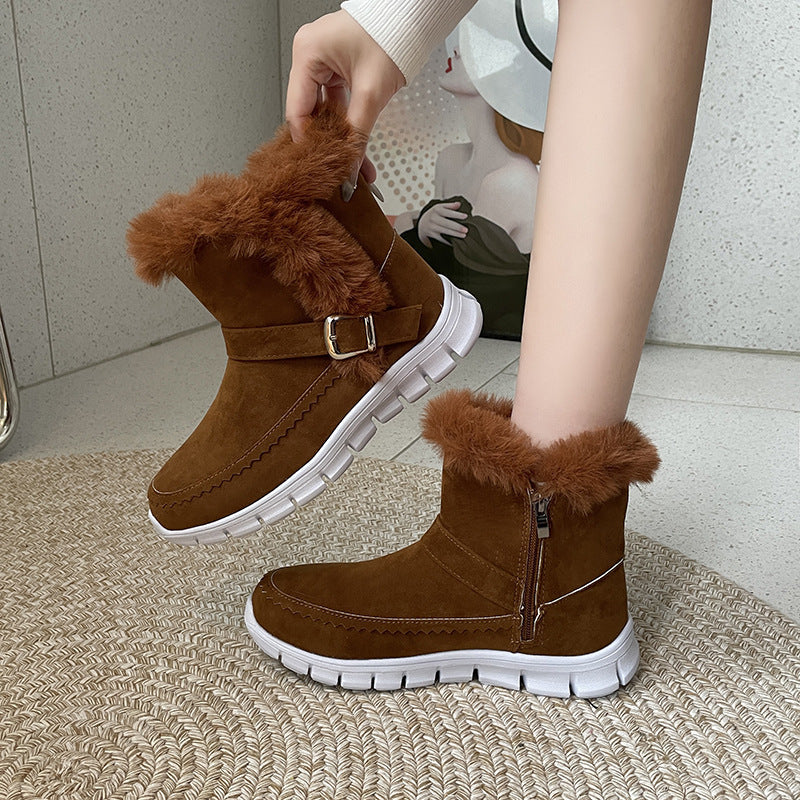 Zephyr | warme Damen Stiefeletten mit weichem Futter, verstellbarem Riemen und rutschfester Sohle