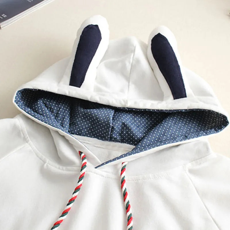 Zephyr | Haschenohren Druck Mantel Sweatshirt