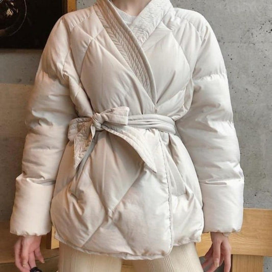 Zephyr | Damen-Winterjacke mit Bindeband in der Taille