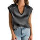 Zephyr | Trendiges Ärmelloses Stricktop mit Streifenmuster
