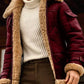 Zephyr | Camel Stilvolle Fliegende Lederjacke Für Männer