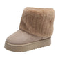 Zephyr | Damen Winter Hausschuhe - Stiefel mit Plüschfutter und robuster Sohle