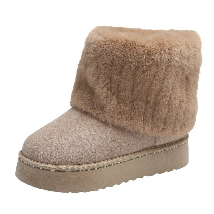 Zephyr | Damen Winter Hausschuhe - Stiefel mit Plüschfutter und robuster Sohle