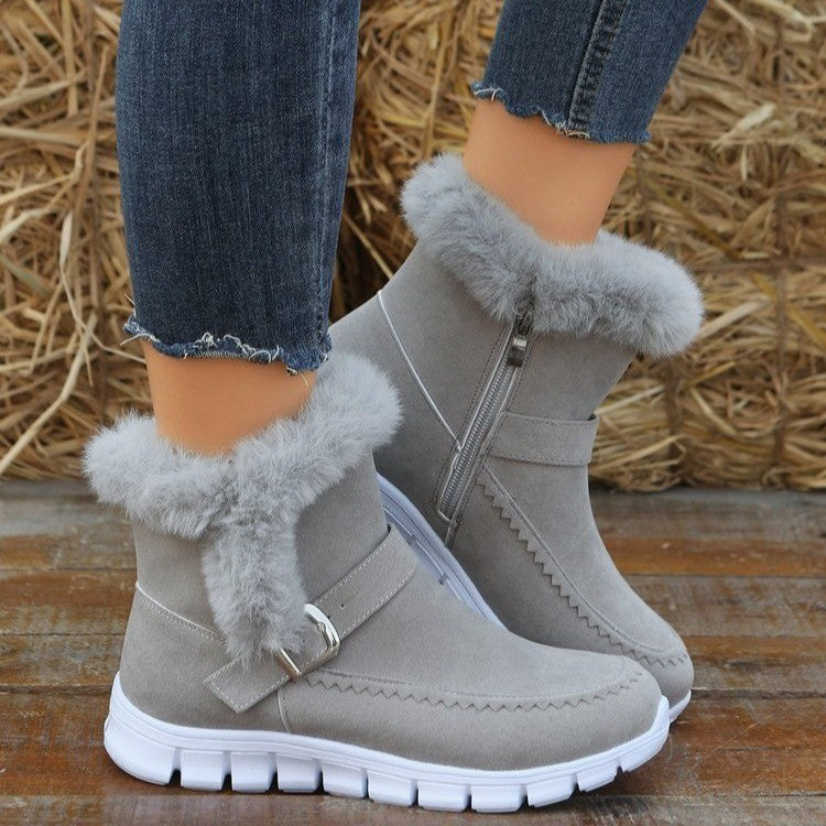 Zephyr | warme Damen Stiefeletten mit weichem Futter, verstellbarem Riemen und rutschfester Sohle