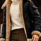 Zephyr | Camel Stilvolle Fliegende Lederjacke Für Männer