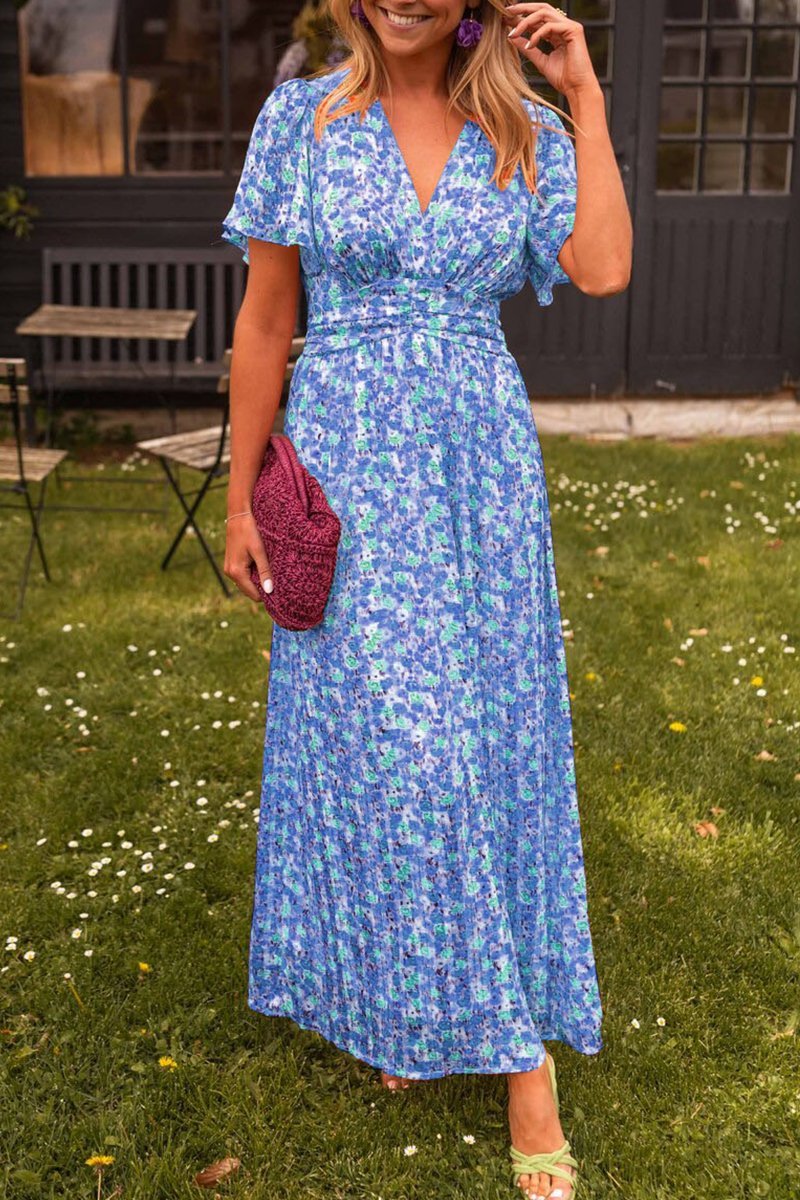 Zephyr| Langes Kleid mit V-Ausschnitt