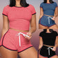 Zephyr | Crop-Top- und Shorts-Set Für Frauen