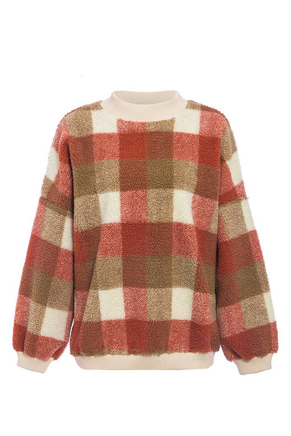 Zephyr Loose Lambswool Plaid Pullover
